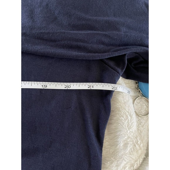 Pajama Men's 2 Piece PJ Set Navy Long Sleeved Top, Plaid Navy Pants, Small - Picture 8 of 10